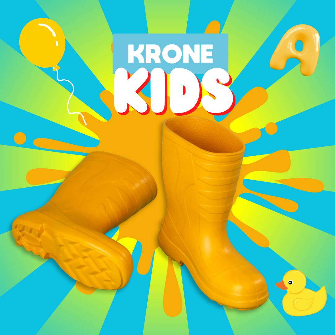 Krone botas pantaneras kids amarillas